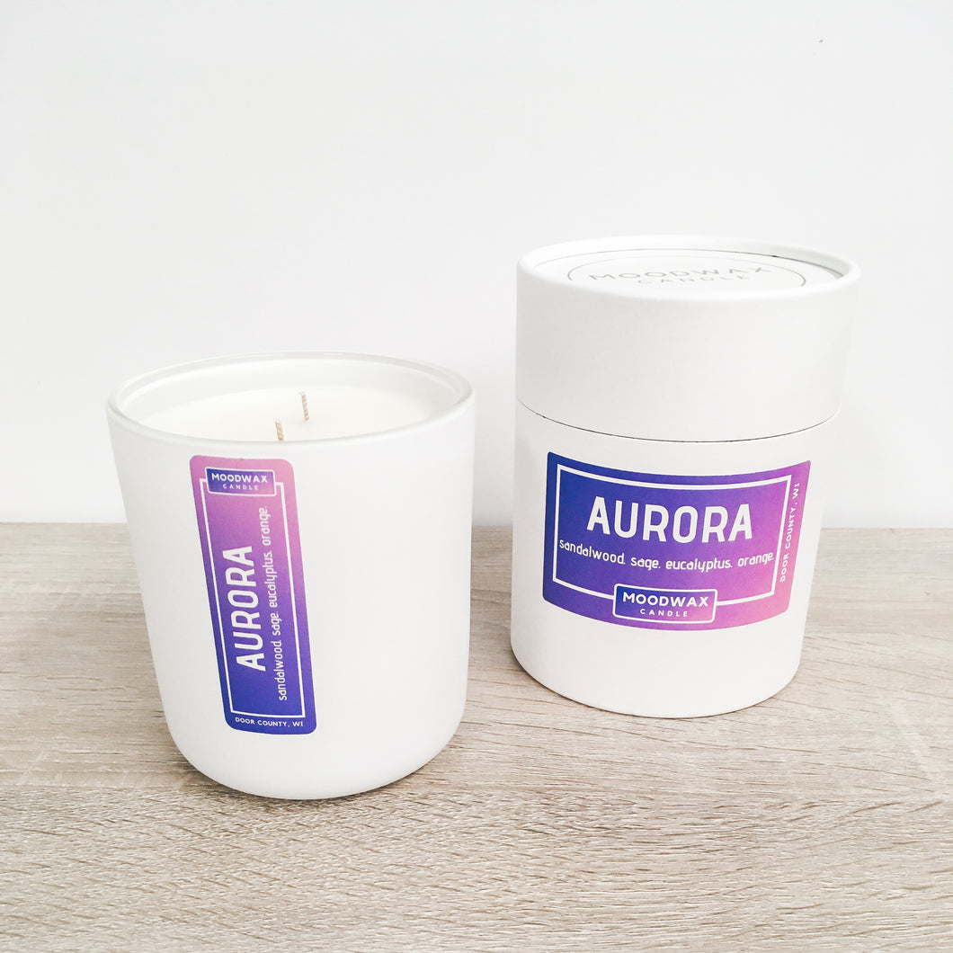 AURORA - Matte White Glass Vessel